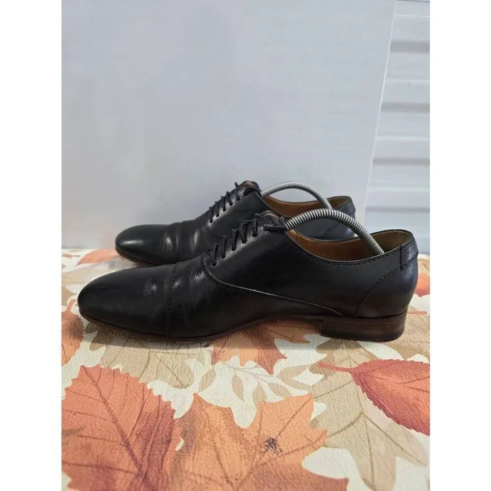 Gucci Leather Cap Toe Oxford Dress Shoes Men's Size 8.5 Black